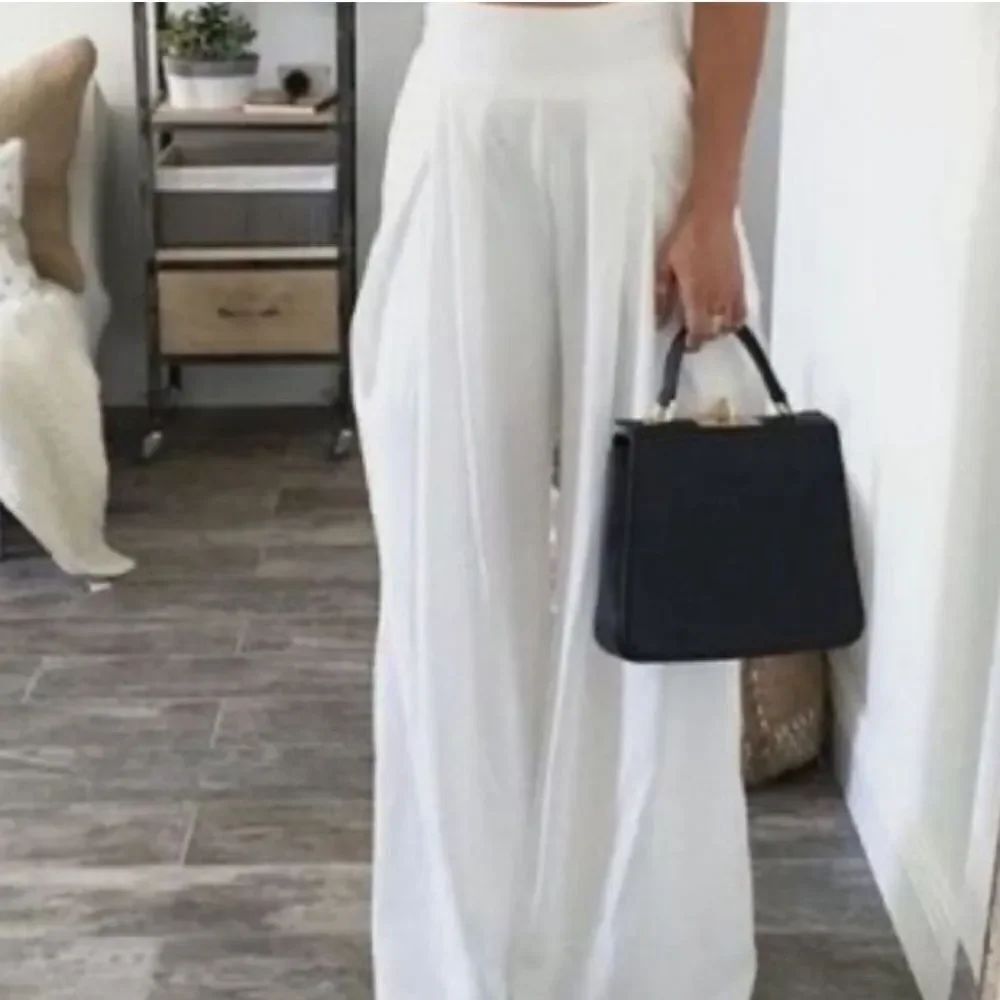 White  coverup pants